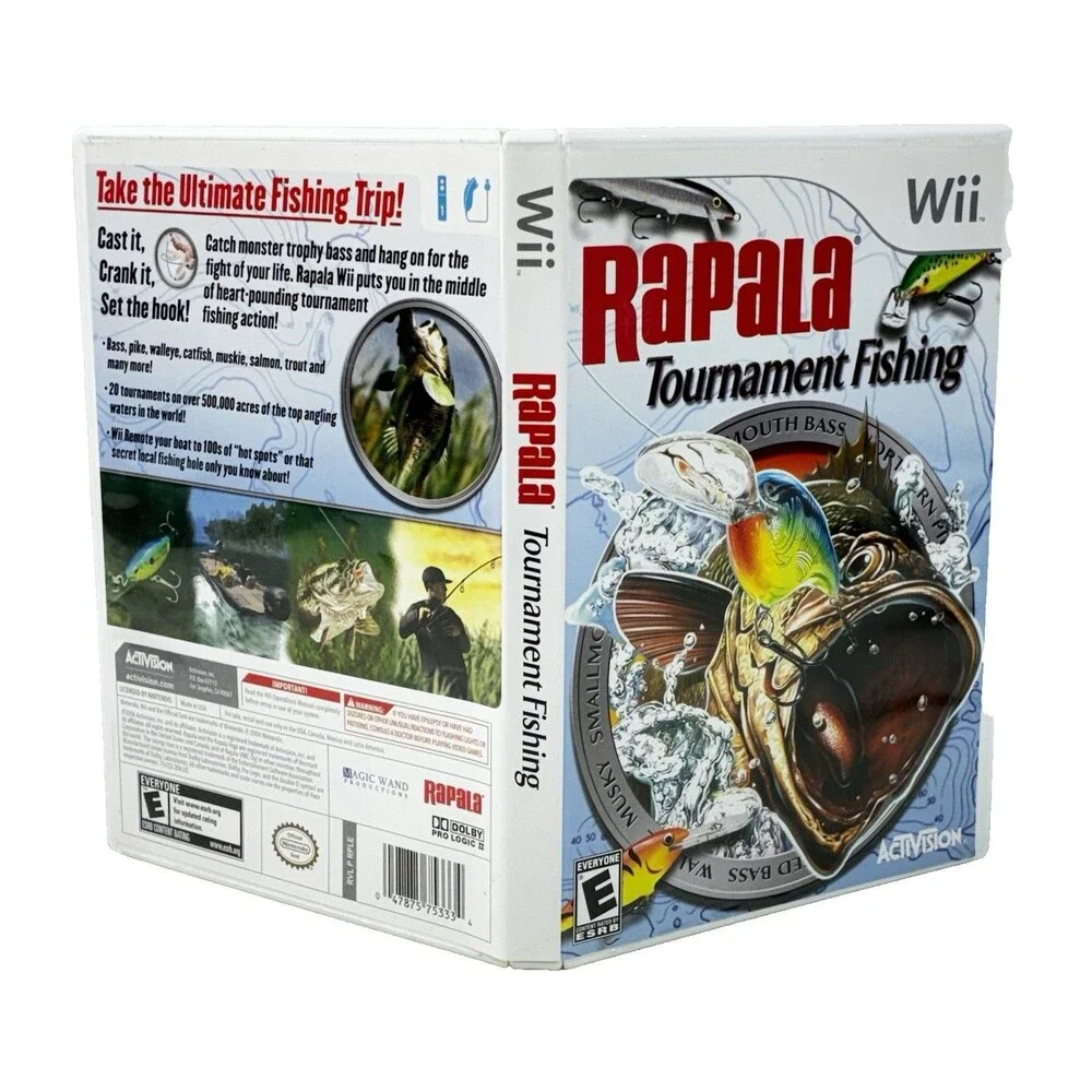 Rapala Pro Tournament Fishing Nintendo Wii 2006 Complete with Manual Tested